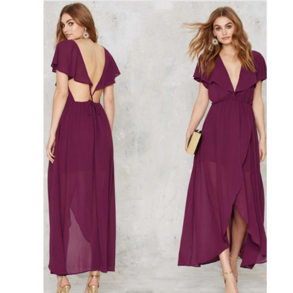 Chiffon ruffle dress